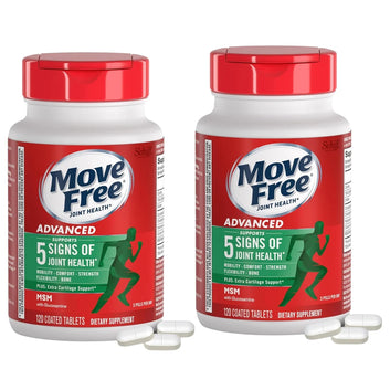 Schiff Move Free Advanced Joint Health Plus MSM with Glucosamine - 120 Coated Tablets