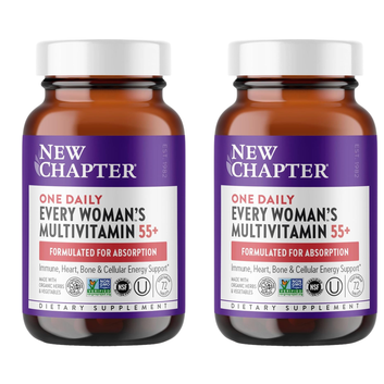 New Chapter One Daily Every Woman's Multivitamin 55+ | Immune, Heart, Bone & Cellular Energy Support | 72 Vegetarian Tablets