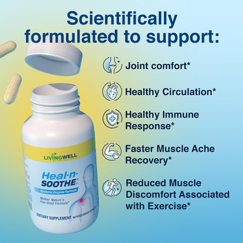 LivingWell Nutraceuticals Heal-n-Soothe, 90 Vegetarian Capsules