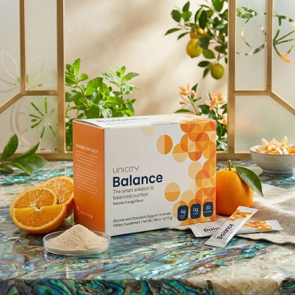 UNICITY Balance Orange Drink Mix 30 Sticks Cholesterol Support Fiber Aid Plus