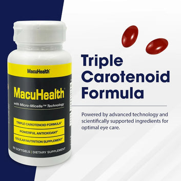 MacuHealth Triple Carotenoid Formula with Micro-Micelle Technology | Ocular Nutrition Supplement | 90 Softgels