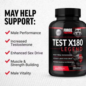 Force Factor Test X180 Legend Testosterone Booster – 120 Capsules ( Pack of 3 )