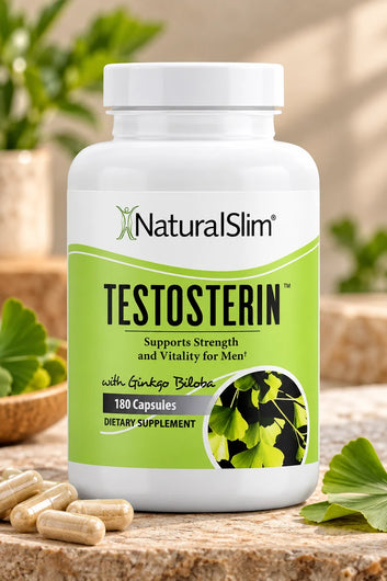 NaturalSlim Testosterin Testosterone Support, 180 Capsules ( Pack of 2 )
